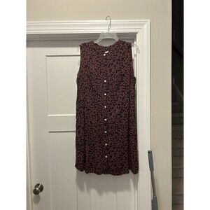 The Gap Women’s Vintage 90s Y2K Blue Button Down Shirt Dress Cherry Print Pocket